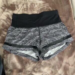 Women's Lululemon Black and Gray Athletic Shorts
